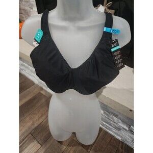 Bali Passion for Comfort Seamless Underwire Minimizer Bra 3385 Size 36DDD Black